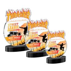 EdgeCraft Round Full Color on Alberton - Black (via Ocean) - Crystal Trophies