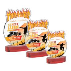 EdgeCraft Round Full Color on Alberton - Red (via Ocean) - Crystal Trophies