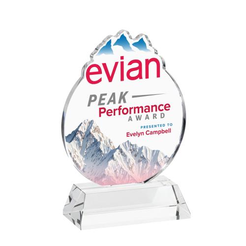 Awards and Plaques - Crystal Trophies - EdgeCraft Round Full Color on Hartford - Clear (via Ocean)