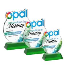 EdgeCraft Round Full Color on Hartford - Green (via Ocean) - Crystal Trophies