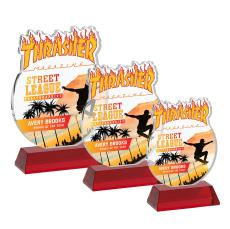 EdgeCraft Round Full Color on Hartford - Red (via Ocean) - Crystal Trophies