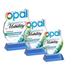 EdgeCraft Round Full Color on Hartford - Sky Blue (Ocean) - Crystal Trophies