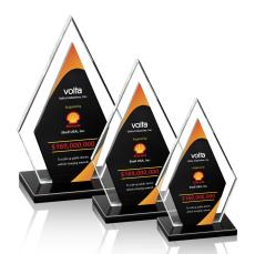 Whitt Full Color Black Crystal Trophy - Crystal Trophies