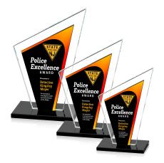 Corbett Full Color Black Peaks Crystal Trophy - Crystal Trophies