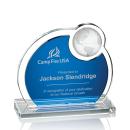 Geiger Blue Globe Crystal Trophy