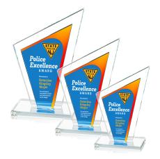 Corbett Full Color Blue Peaks Crystal Trophy - Crystal Trophies