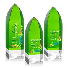 Emerald Tower Full Color Towers Crystal Trophy - Crystal Trophies