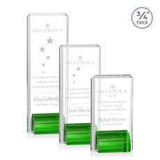 Howard Green Rectangle Crystal Trophy - Crystal Trophies
