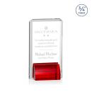 Howard Red Rectangle Crystal Trophy