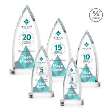 Valdes Full Color on Alberton Base Clear Crystal Trophy - Custom Trophies