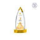 Valdes Full Color on Alberton Base Gold Crystal Trophy