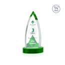 Valdes Full Color on Alberton Base Green Crystal Trophy