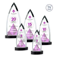Valdes Full Color on Alberton Base Black Crystal Trophy - Custom Trophies