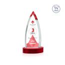 Valdes Full Color on Alberton Base Red Crystal Trophy