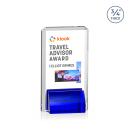 Howard Full Color Blue Rectangle Crystal Trophy