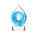 Caspian Tear Drop on Lockwood Clear Glass Trophy