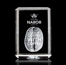 Rahman 3D Vertical Rectangle Crystal Trophy - Glass Plaques