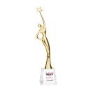 Star Goddess Full Color Gold/Clear Crystal Trophy