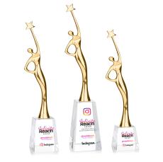 Star Goddess Full Color Gold/Clear Crystal Trophy - Star Trophies