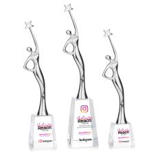 Star Goddess Full Color Silver/Clear Crystal Trophy - Crystal Star Trophies