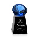 Medium Black/Sapphire Crystal Trophy