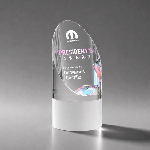 Awards and Plaques - Crystal Trophies - Ellison Full Color Towers Crystal Trophy