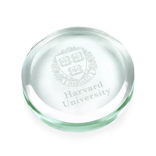 Awards and Plaques - Glass Trophies - Glass Plaques - Harper Paperweight - Jade