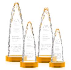 Booker Iceberg on Base - Amber - Crystal Trophies