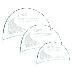 Rosen Crescent Peaks Crystal Trophy - Crystal Trophies