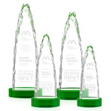 Booker Iceberg on Base - Green - Crystal Trophies