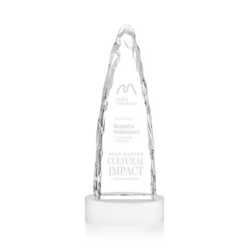Awards and Plaques - Crystal Trophies - Booker Iceberg on Base - Fagan