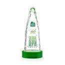 Booker Full Color on Base Green Towers Crystal Trophy