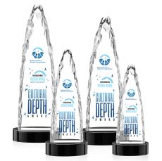 Booker Full Color on Base Black Towers Crystal Trophy - Crystal Trophies