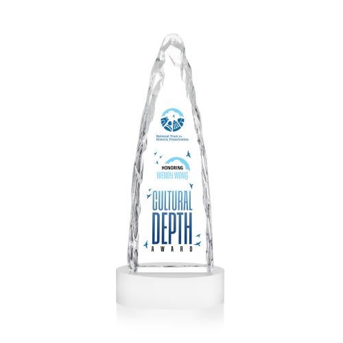 Awards and Plaques - Crystal Trophies - Booker Full Color on Base Fagan Towers Crystal Trophy