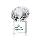 Diamond on Cube Full Color Crystal Trophy