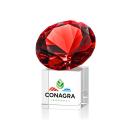 Ruby on Cube Full Color Crystal Trophy