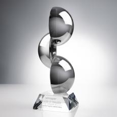 Gardalini Unique on Clear Base Glass Trophy - Art Glass Trophies