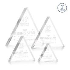 Spartan Triangle Clear Acrylic Trophy - Acrylic Trophies