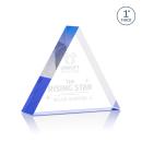 Spartan Triangle Blue Acrylic Trophy