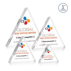 Spartan Triangle Full Color Clear Acrylic Trophy - Acrylic Trophies