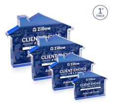 Homestyle Full Color Dillon Sided Blue Unique Acrylic Trophy - Custom Trophies