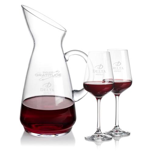 Custom Barware Glasses - Carafes - Taroni Carafe & Norris Wine