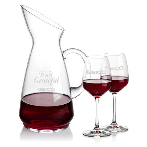 Custom Barware Glasses - Carafes - Taroni Carafe & Burrell Wine