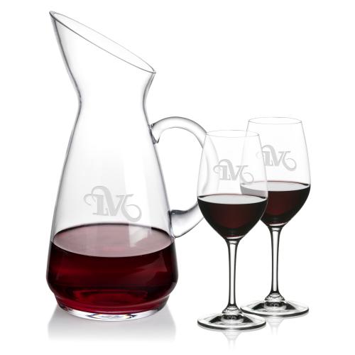 Custom Barware Glasses - Carafes - Taroni Carafe & RIEDEL Oenologue Wine