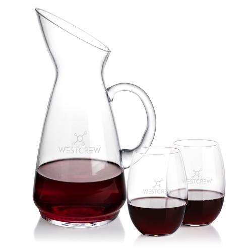 Taroni Carafe & Randolph Stemless Wine Custom Barware Glasses - Carafes - Taroni Carafe & Randolph Stemless Wine