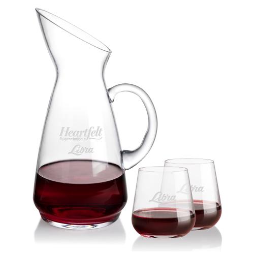 Taroni Carafe & Cooley Stemless Wine Custom Barware Glasses - Carafes - Taroni Carafe & Cooley Stemless Wine
