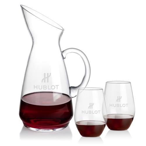 Taroni Carafe & Presley Stemless Wine Custom Barware Glasses - Carafes - Taroni Carafe & Presley Stemless Wine
