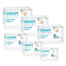 Rahman Cube Full Color Horizontal Rectangle Crystal Trophy - Glass Trophies
