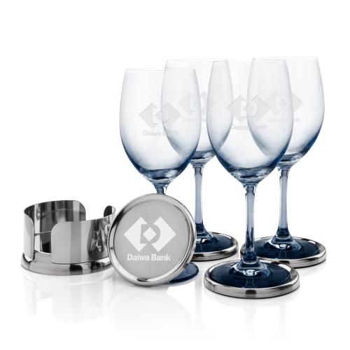 Custom Barware Glasses - Wine Glasses - Baldoni Coasters & Soudan Smoke Wine