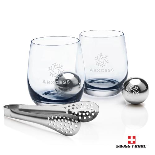 Swiss Force® S/S Balls & 2 Soudan OTR - Smoke Custom Barware Glasses - Whisky Glasses - Swiss Force® S/S Balls & 2 Soudan OTR - Smoke